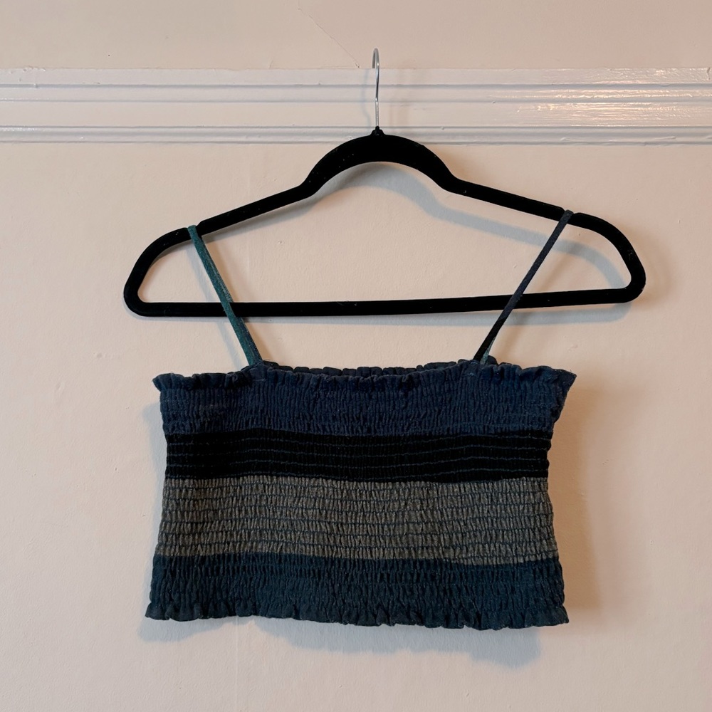 Shades of Blue/Cinched Crop Tank